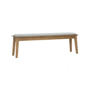 Toronto Dining Bench Light Tennessee Walnut Greymist Fabric