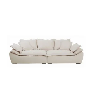 Alka Sofa Feather Fiber Sand Beige 3seater