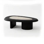 Ally Coffee Table Black Beige Low