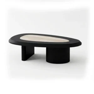 Ally Coffee Table Black Beige Low