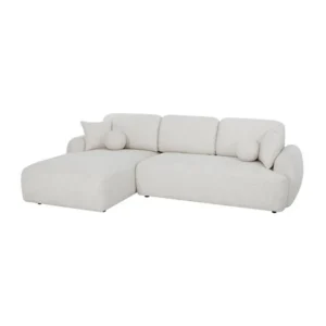 L-Shape Sofa Clea Left Beige Brown