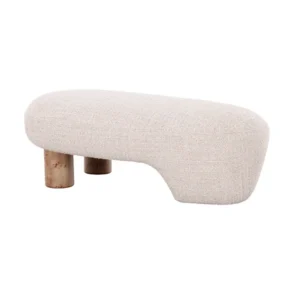 Orie Ottoman White Poplar Veneer Cream