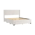 Millau Bed Black/Natural Queen Fabric