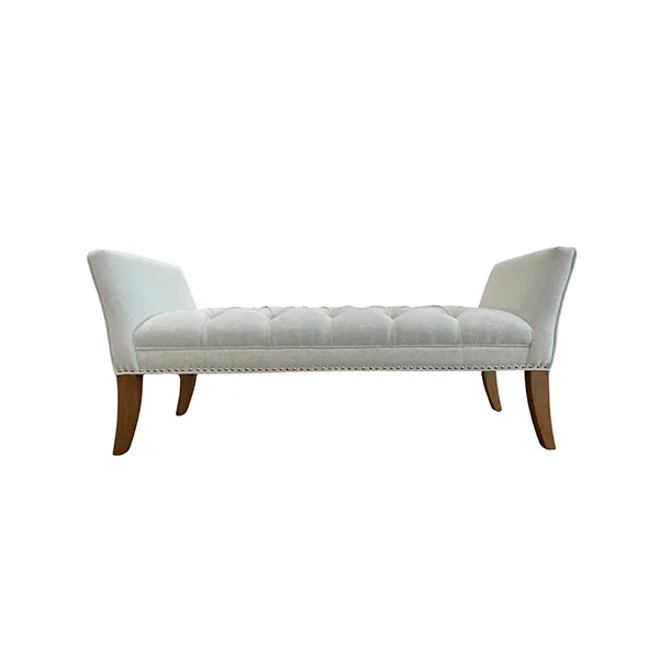 1053236 Brian Bench Cocoa Leg Beige Fabric