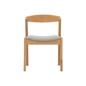 Nazo Dining Chair 102/6370 Natural Wood Light Grey Fabric
