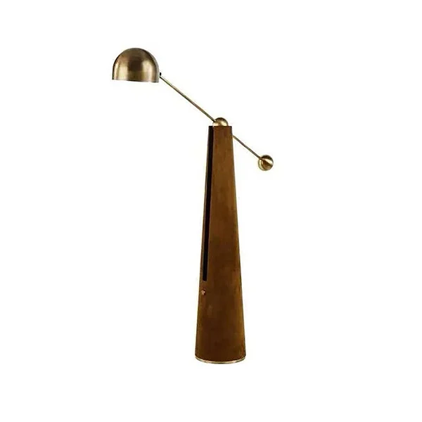 (OM) HK F24125 Floor Lamp Metal/Wood