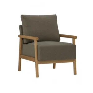 Ronin Sofa Malaysian Oak 102/3693 Natural/Dirt Brown Walnut Fabric 1seater