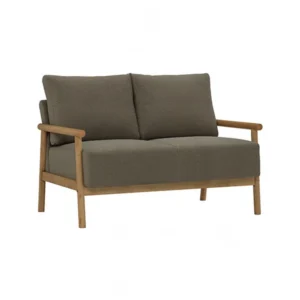 Ronin Sofa Malaysian Oak 102/3693 Natural/Dirt Brown Walnut Fabric 2seater