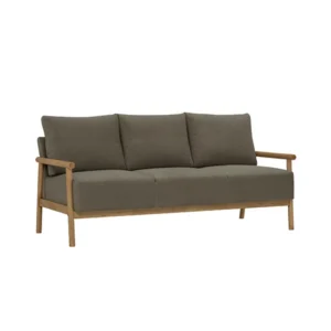 Ronin Sofa Malaysian Oak 102/3693 Natural/Dirt Brown Walnut Fabric 3seater