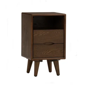 Yara Bedside Table Ash Veneer/Malaysian Oak 109 Cocoa 2 Drawer