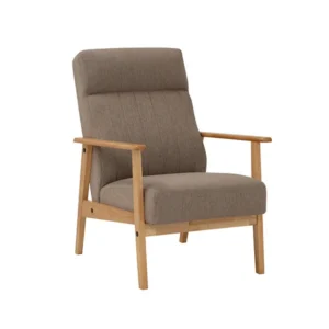 Setra Lounge Chair Malaysian Oak 102/6109 Natural/Tea Fabric 1seater