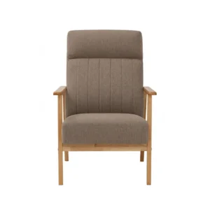 Setra Lounge Chair Malaysian Oak 102/6109 Natural/Tea Fabric 1seater