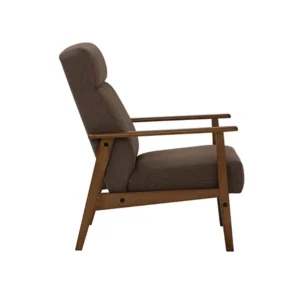 Setra Lounge Chair Malaysian Oak 109/6104 Cocoa/Chestnut Fabric 1seater