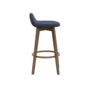 Mora Bar Chair Malaysian Oak 109/6367 Cocoa/Navy Challis Fabric