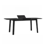 Woyer Rec Ext Dining Table Malaysian Oak MDF Ash Veneer 114 Black 8s