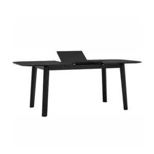 Woyer Rec Ext Dining Table Malaysian Oak MDF Ash Veneer 114 Black 8s