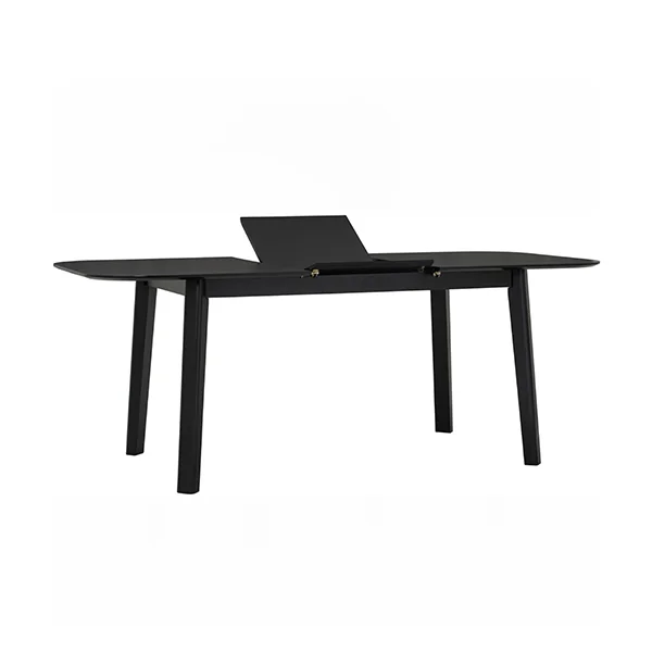 Woyer Rec Ext Dining Table Malaysian Oak MDF Ash Veneer 114 Black 8s
