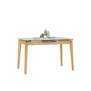 Folto Rec Ext Dining Table MO HPressure Laminate 102/186 Natural White Marble 8seaterv