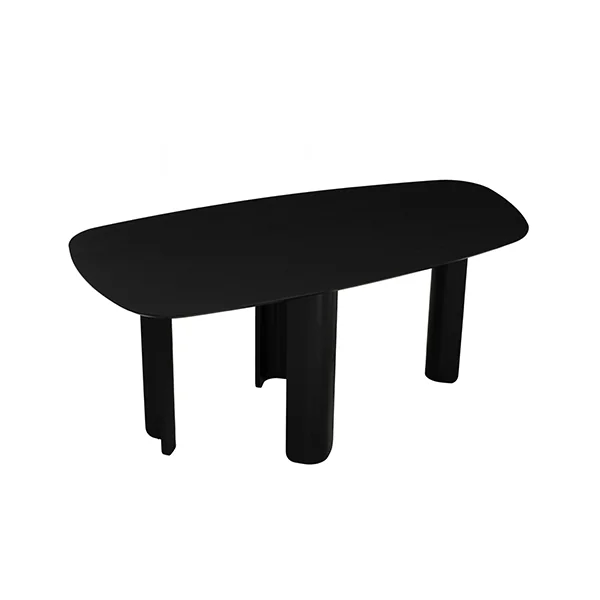 Wodi Rect Dining Table P2 Board Bentwood MDF Ash Veneer 114 Black 8seater