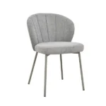 Della Dining Chair Metal 812/80035 Silk Grey/Ash Grey Tori Fabric