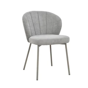 Della Dining Chair Metal 812/80035 Silk Grey/Ash Grey Tori Fabric