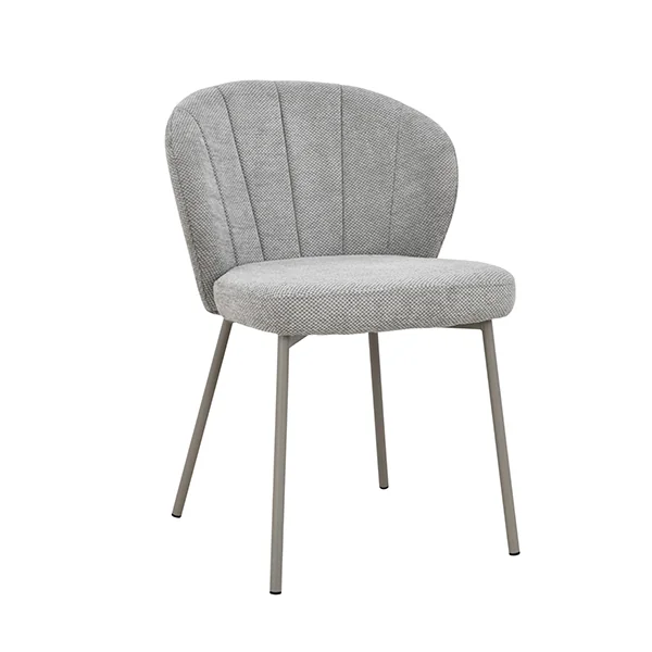 1054946-a Della Dining Chair Metal 812/80035 Silk Grey/Ash Grey Tori Fabric