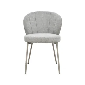 Della Dining Chair Metal 812/80035 Silk Grey/Ash Grey Tori Fabric