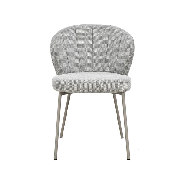Della Dining Chair Metal 812/80035 Silk Grey/Ash Grey Tori Fabric