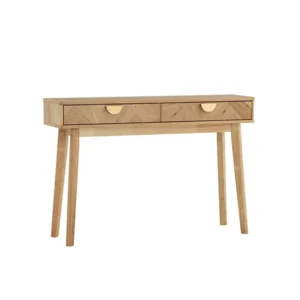 Loftus Console Table Malaysian Oak MDF Oak Veneer 102/112 Natural/Oak
