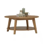 Toronto Round Coffee Table MO MDF Acacia Veneer 1802 Light Tennessee Walnut
