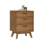 Toronto Side Table MO MDF Acacia Veneer 1802 Light Tennessee Walnut 3Drawer