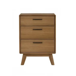 Toronto Side Table MO MDF Acacia Veneer 1802 Light Tennessee Walnut 3Drawer