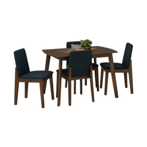 Avery Dining Set MDF Veneer Malaysian Oak 109/6368 Cocoa Battleship Grey Fab4seater