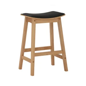 Gita Dining Counter Stool Malaysian Oak 102 Natural/Espresso Vinyl