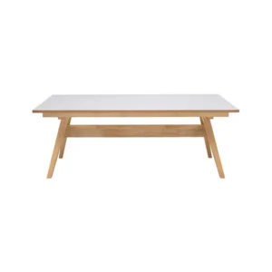 Valko Rec Dining Table MO/Melamine Laminated Board 112/161 Oak/White 6seater