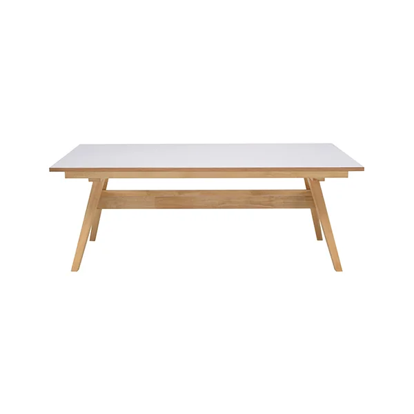 Valko Rec Dining Table MO/Melamine Laminated Board 112/161 Oak/White 6seater