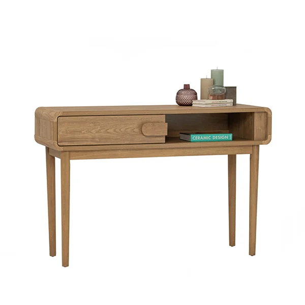 1052013 Lome Console Table 102/173 Natural/Oak Wood